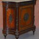 Louis Buffet in Walnut 19th Century with Drawers, Marble and Bronze Ornaments