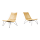 Pair of Scandinavian Scandia Easy Chairs by Hans Brattrud for Fjordfiesta