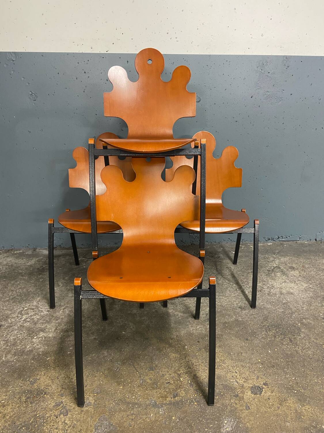 4 chaises "Puzzle", design by Essaime, France 1995