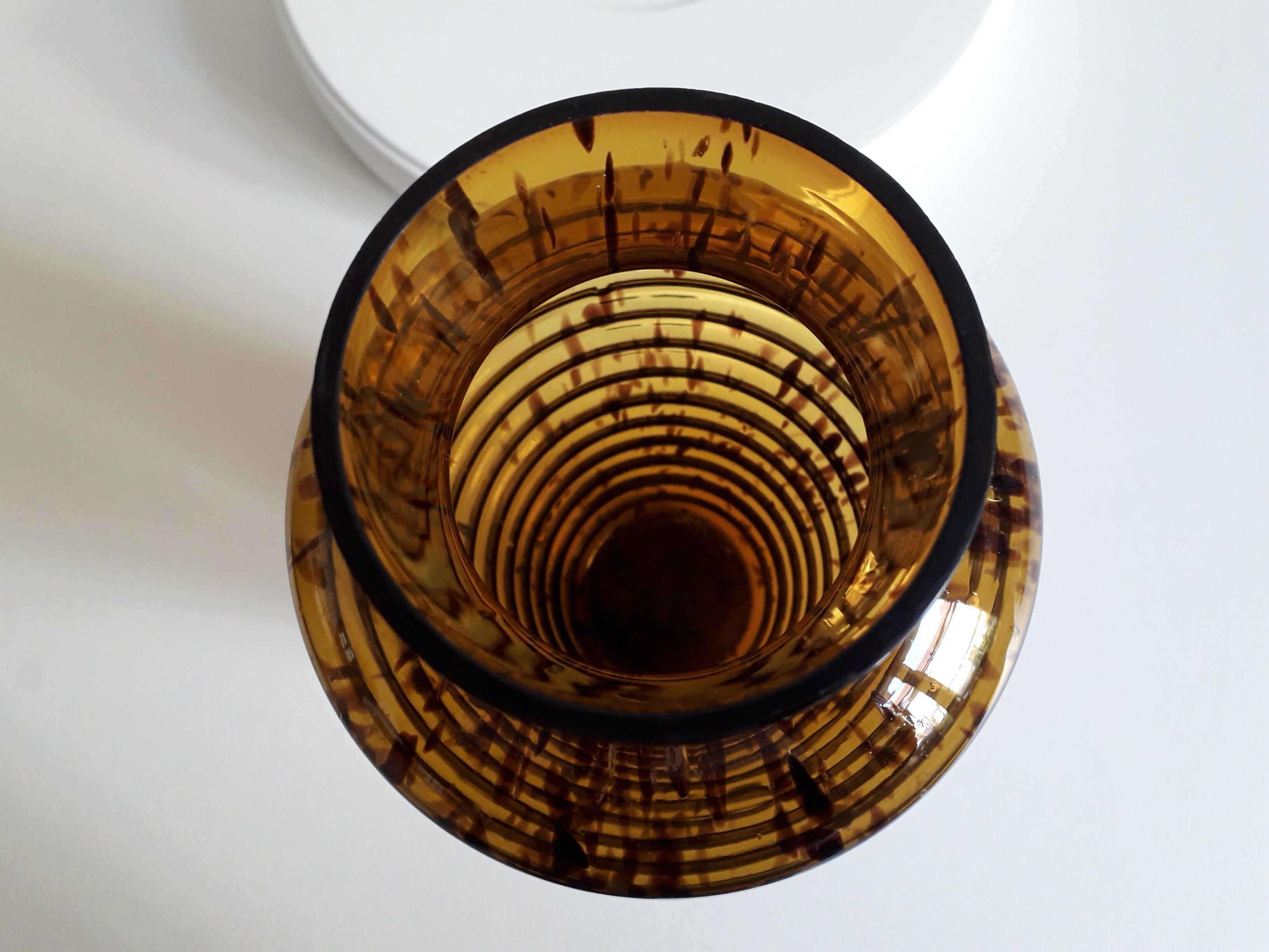 Vintage amber glass vase