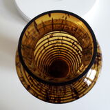 Vintage amber glass vase