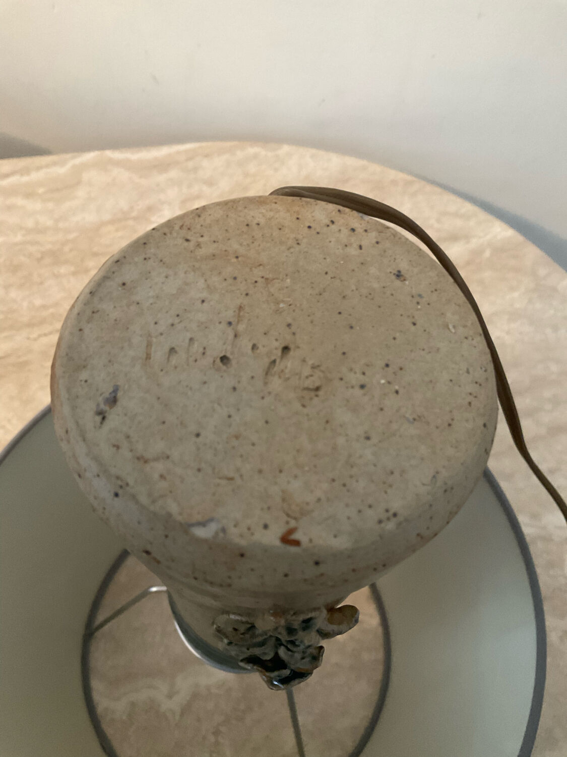 Vintage stoneware lamp from the 60s-70s