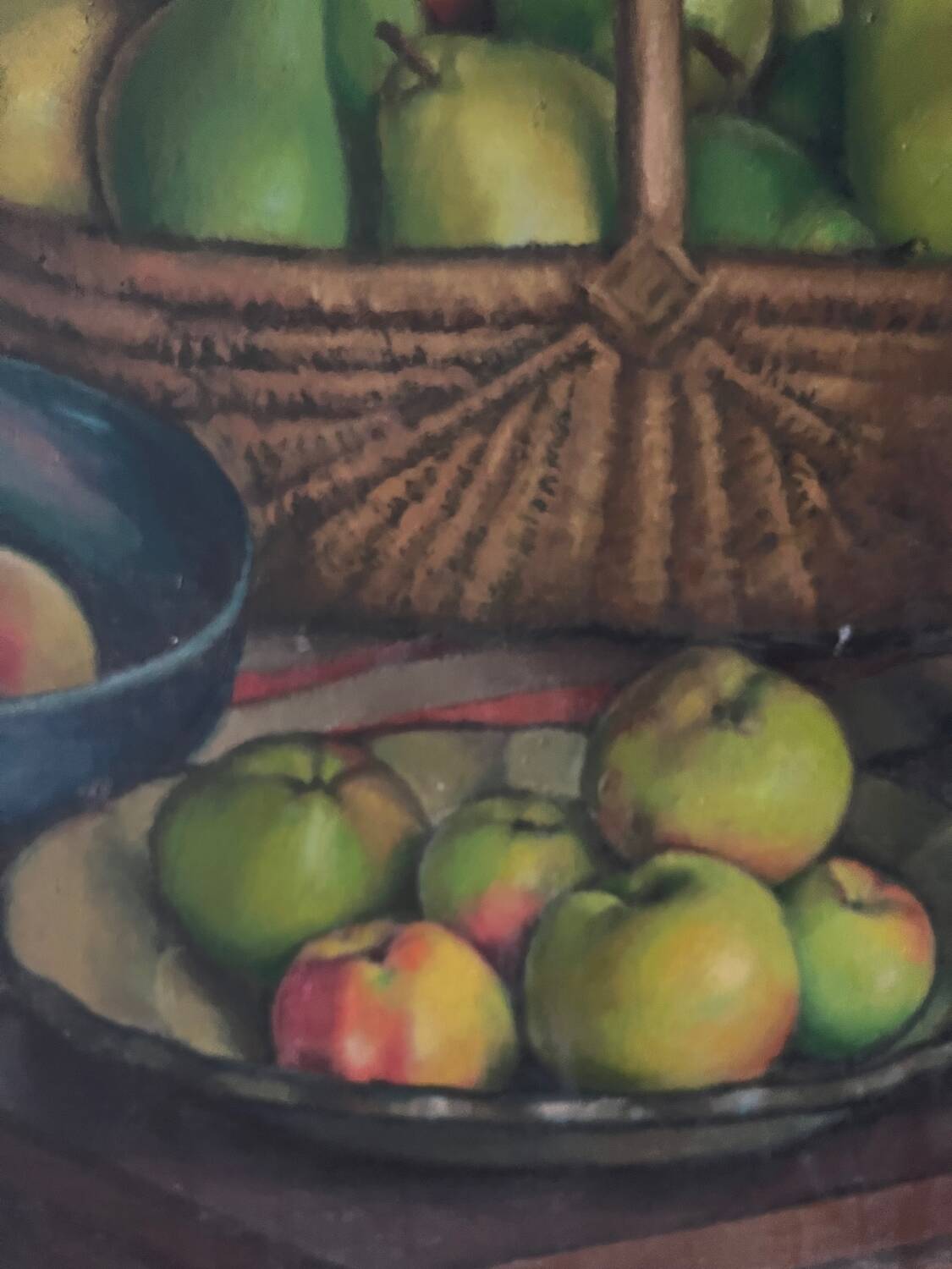 Still life of apples and pears, signed Robert Chaillat