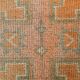 3x11 Orange & Green Oriental Vintage Runner Rug, 85x347Cm