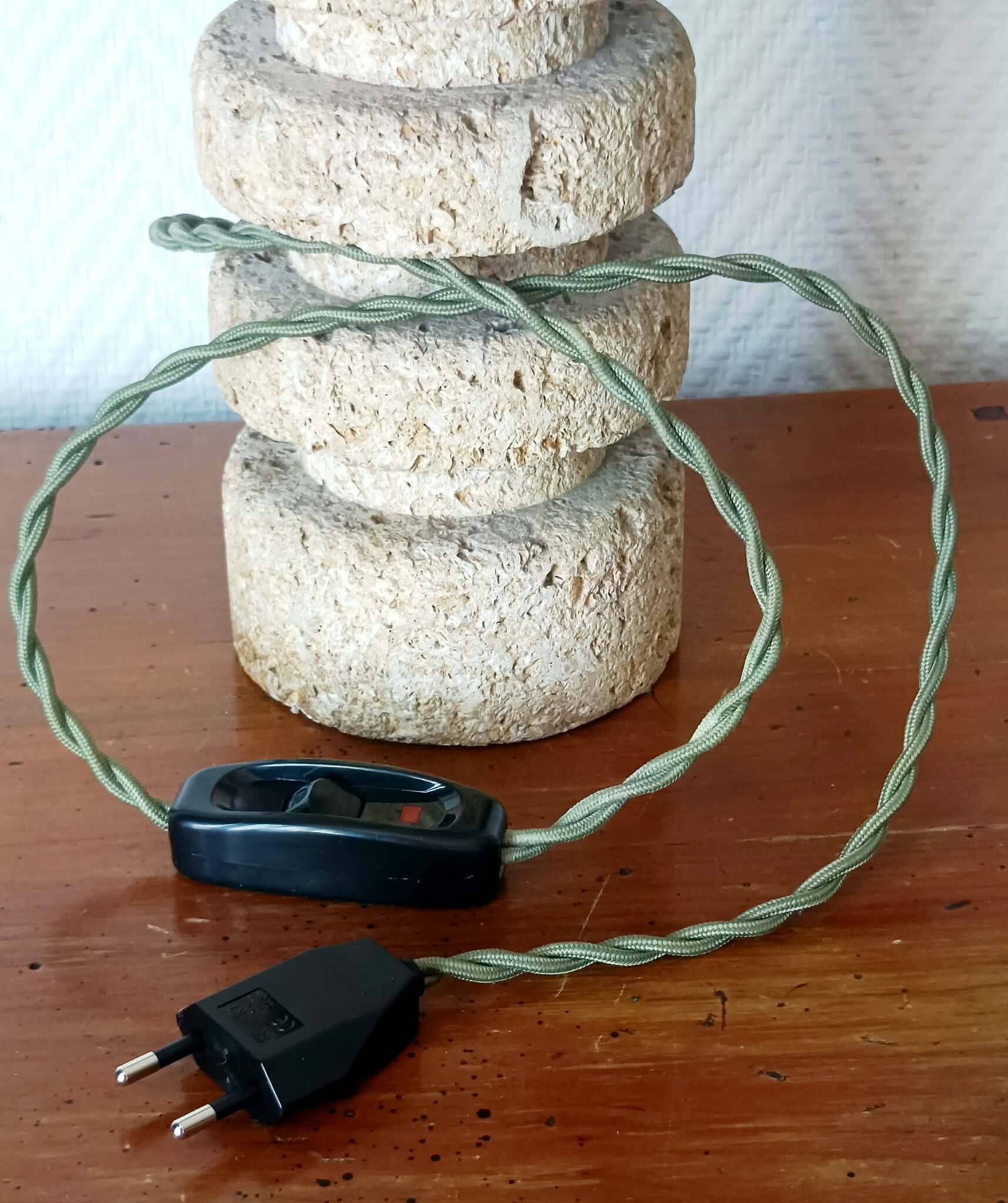 Brutalist stone lamp in Tormos style, circa 1970.