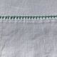 Drap 2 places brodé BB, pastilles, double jour échelle couleur vert clair