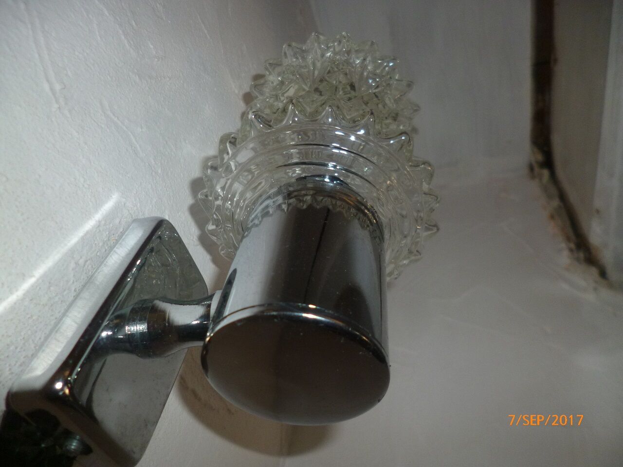 Pair of sconces glass chrome of the years 60/70