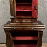 17th century walnut cabinet with recess, circa 1650-1680