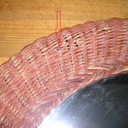 Woven wicker sun mirror 59cm
