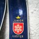 Pair of old wooden skis for children