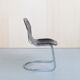 Chaise de salle à manger en cuir de Cidue, années 1970