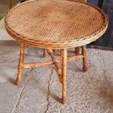 Vintage rattan table
