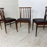 Chaises de salle à manger scandinaves, années 1960, Ensemble de 3