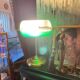 Notary desk lamp, banker, tilting green opaline library