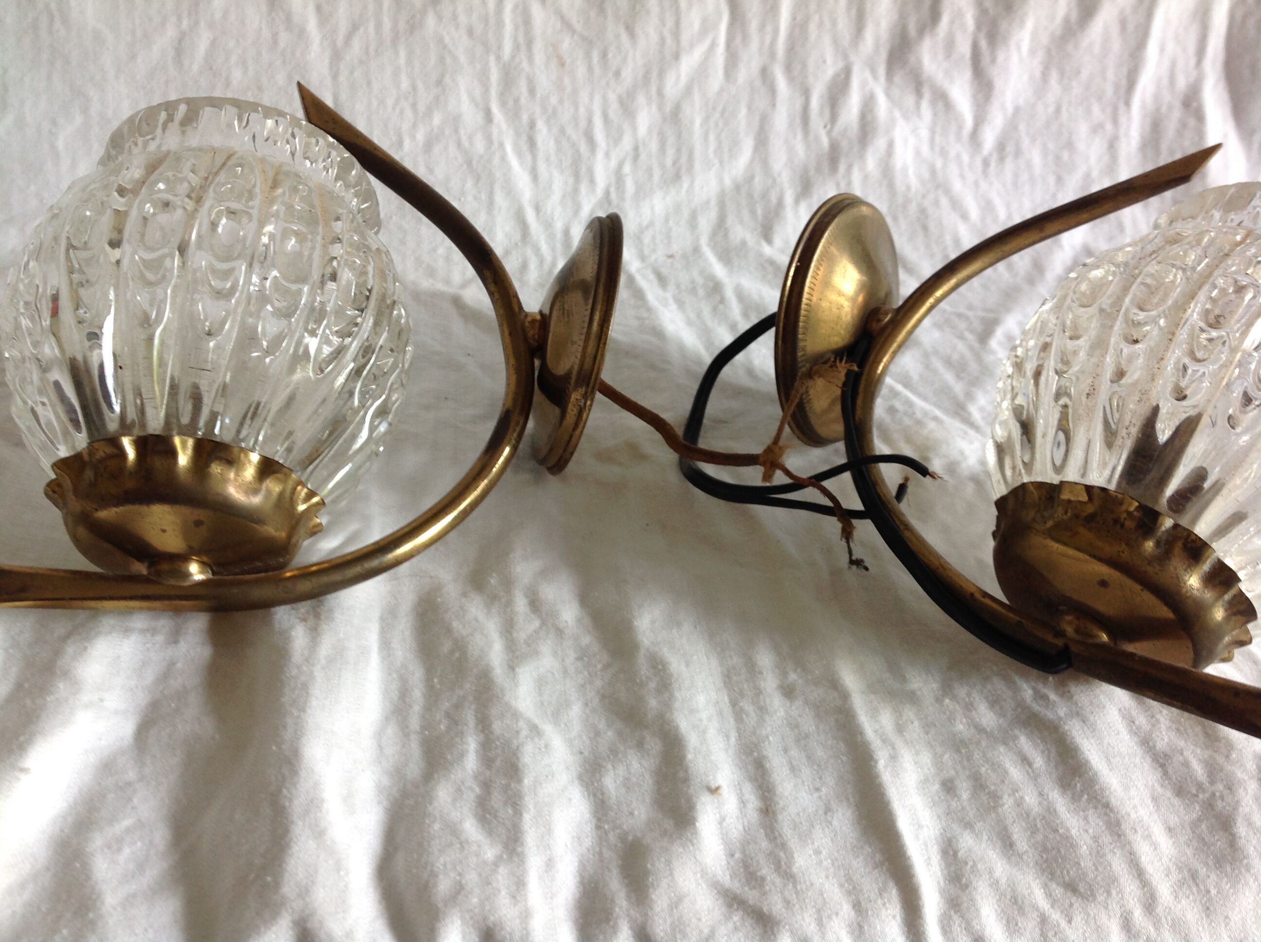 Paire d'appliques vintage