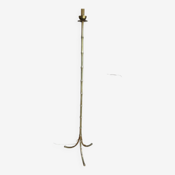Gilt Bronze Floor Lamp Bamboo Model Baguès Style 1950-1970
