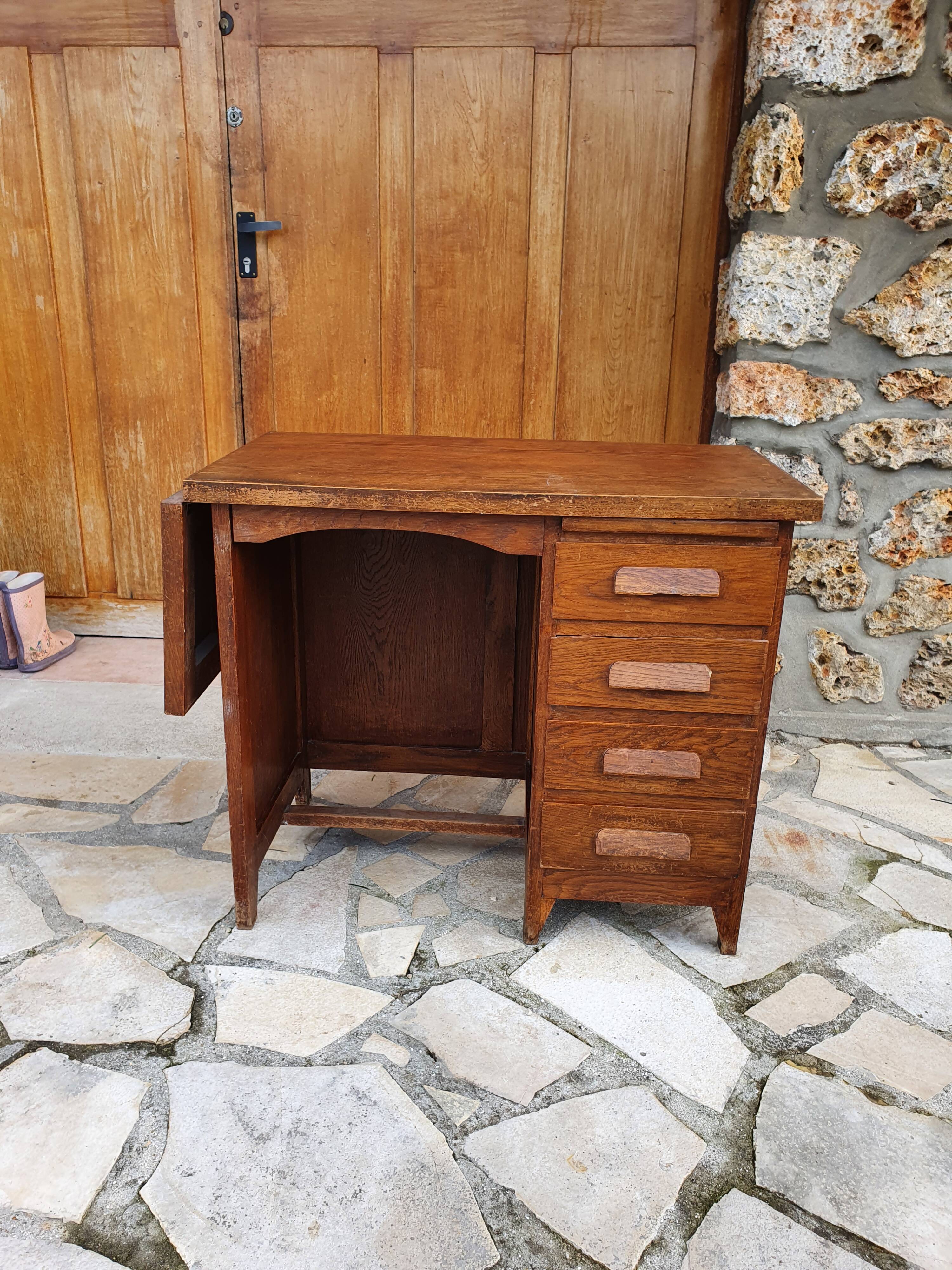 vintage oak desk