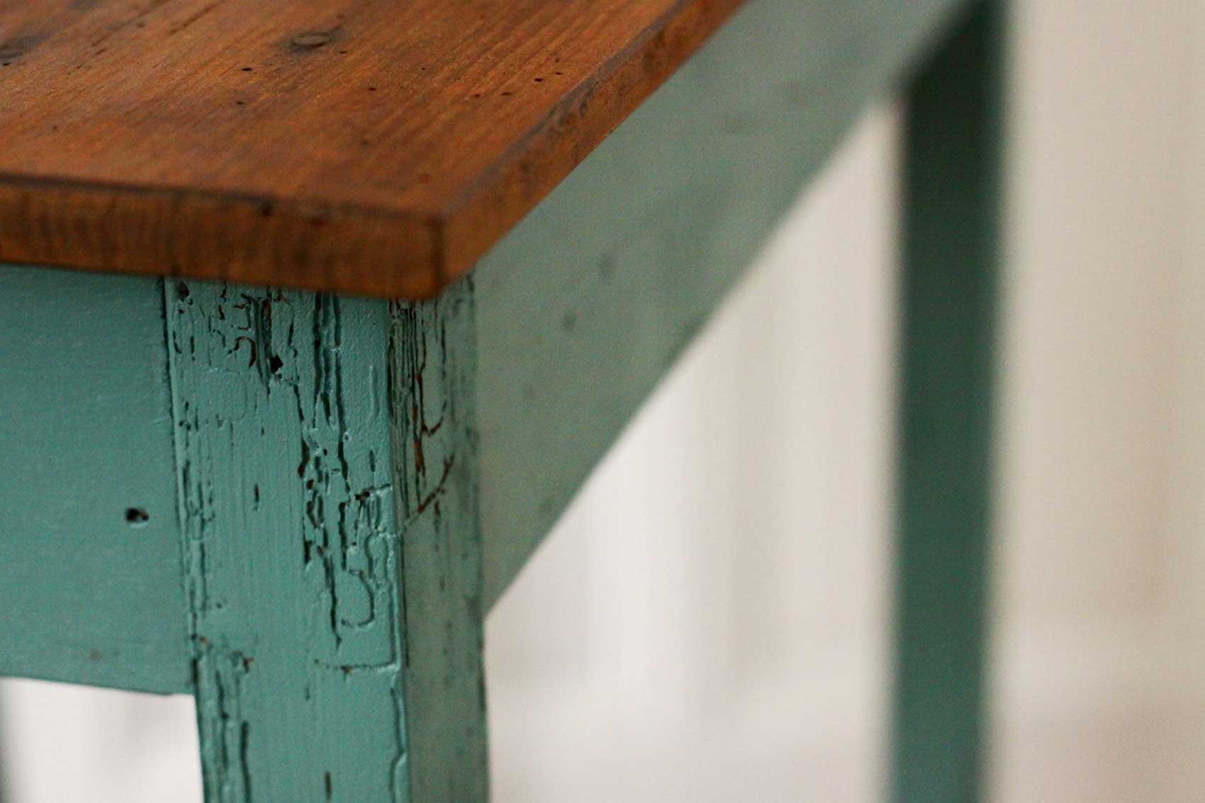 Patinoed wooden table