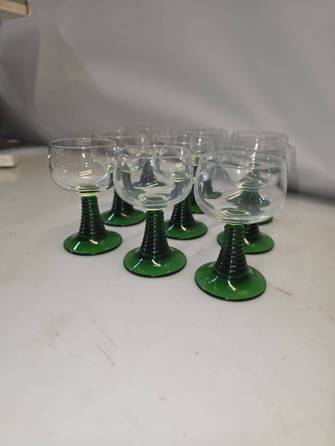 9 Alsace wine glasses from the 70s