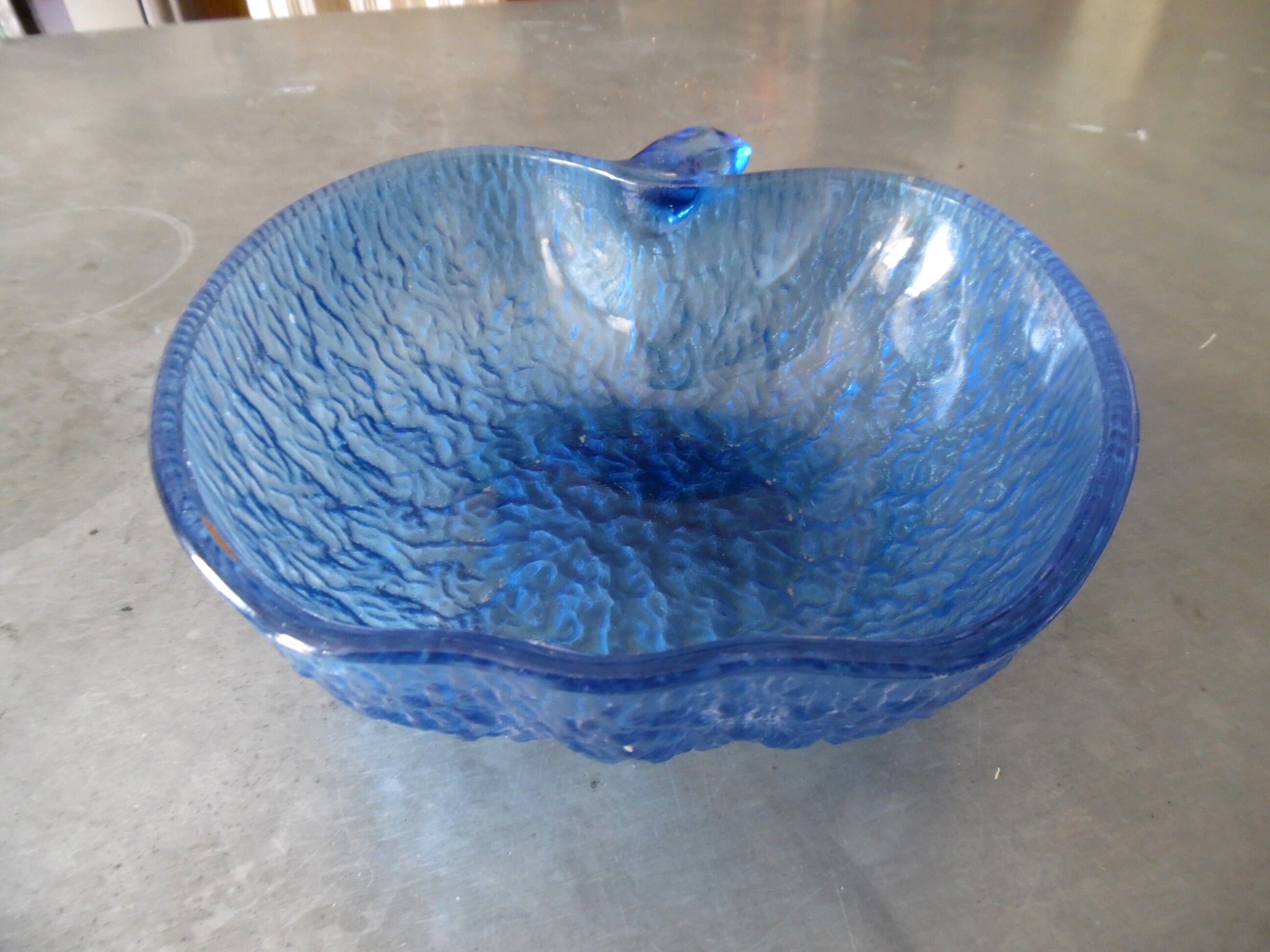 Blue vintage Apple Bowl