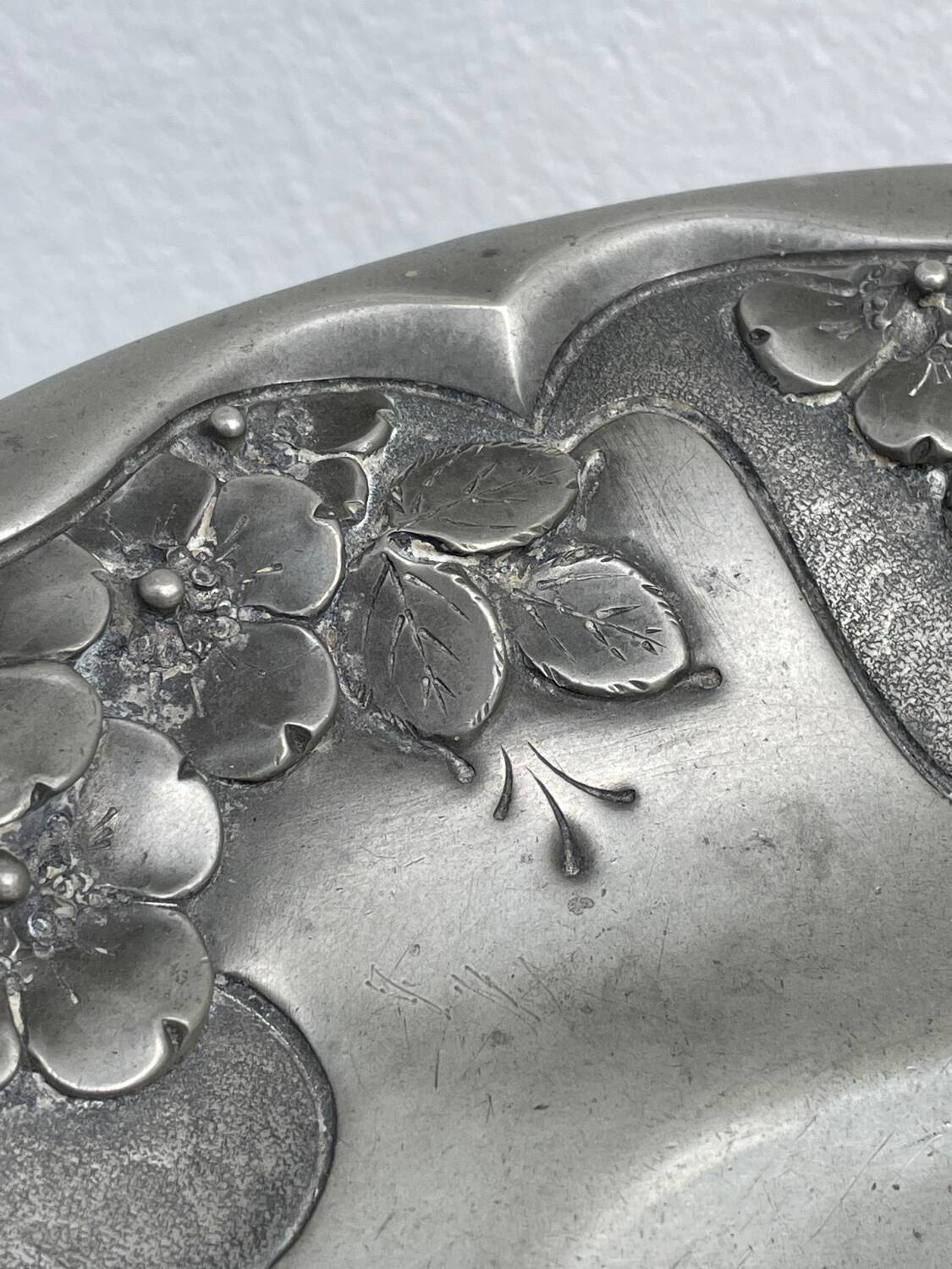 Signed metal salad bowl