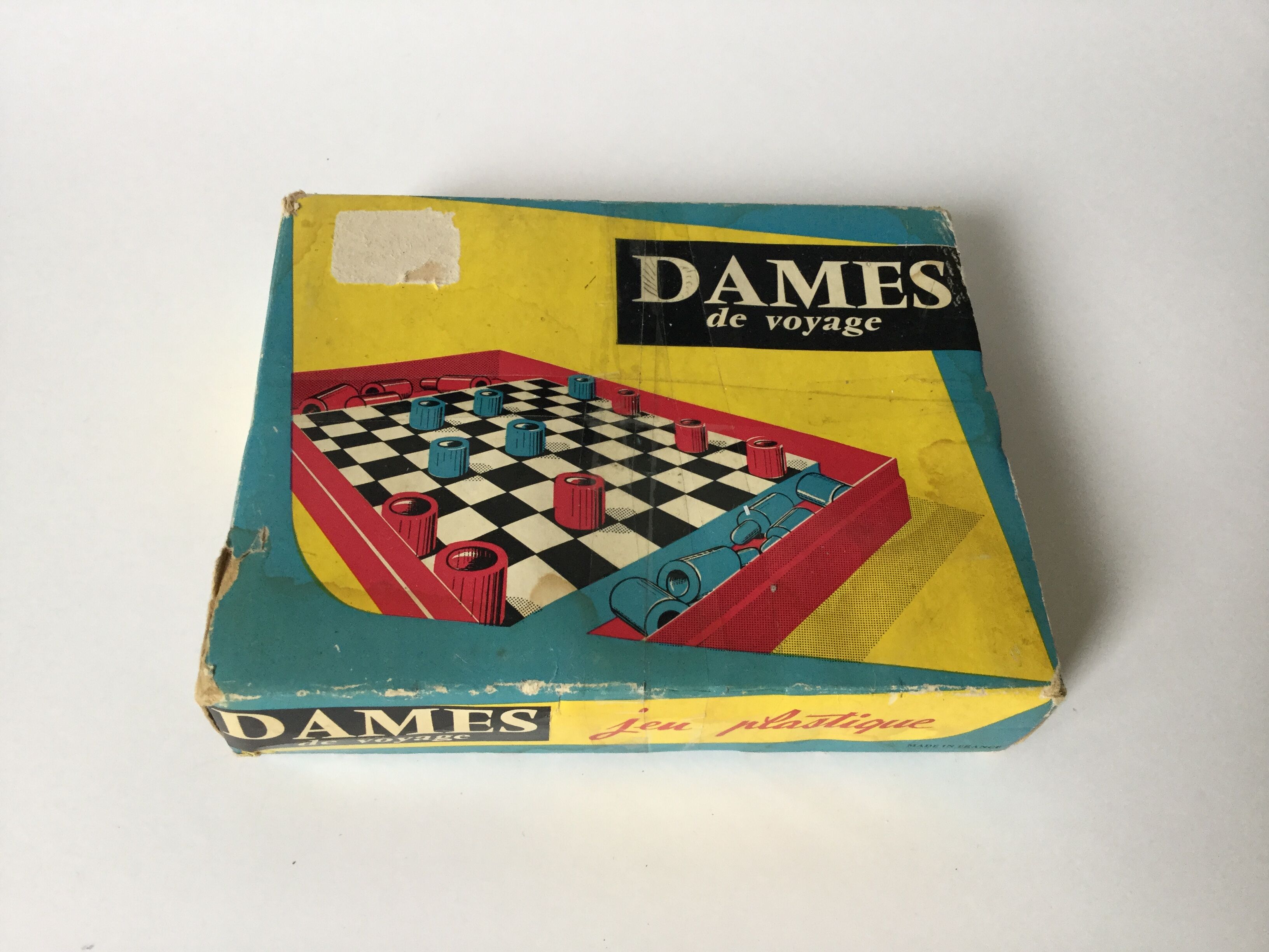 Ancien jeu de dames de voyage