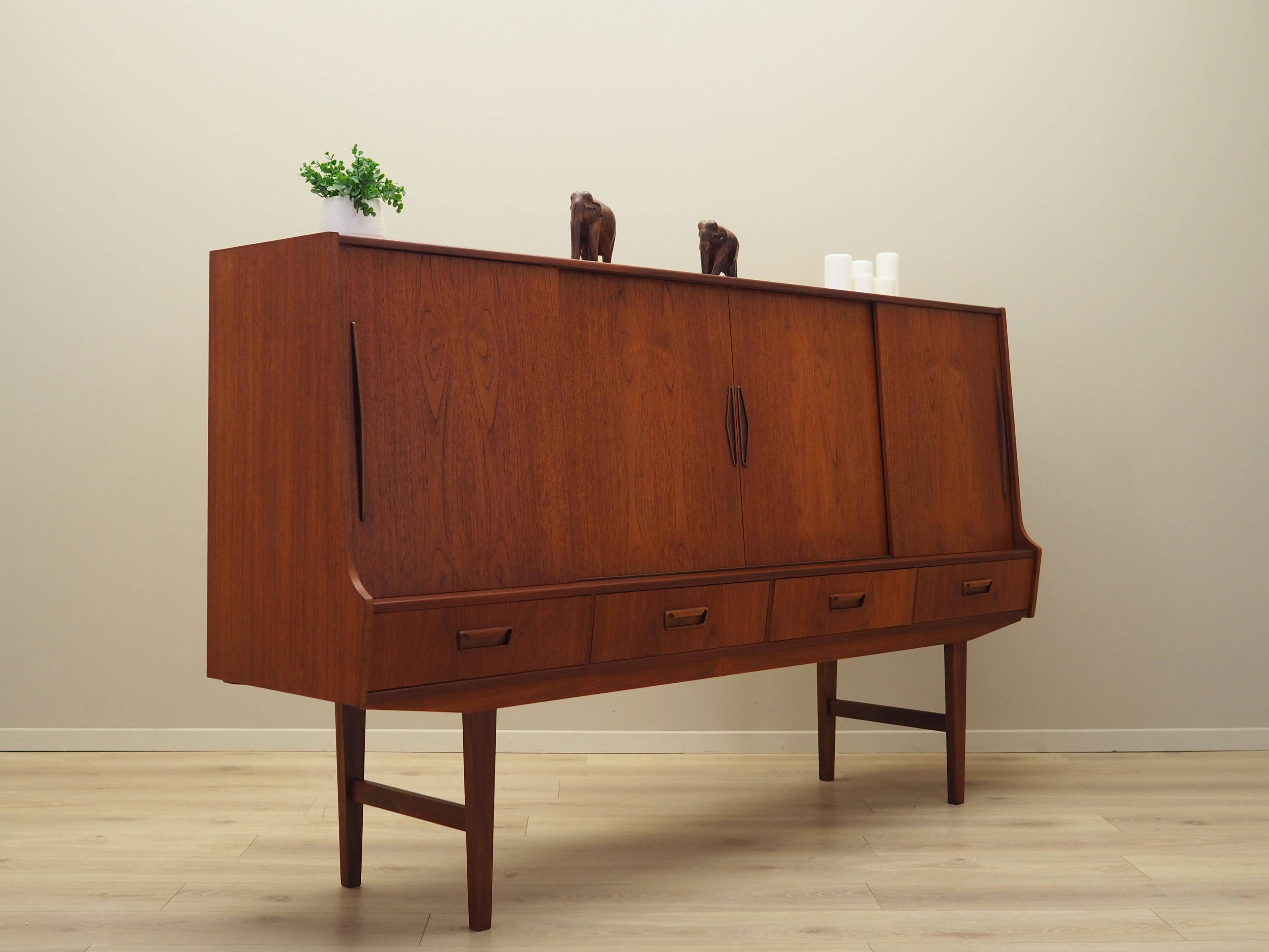 Teak highboard, Danish design, 1960s, production: Denmark