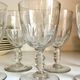6 crystal stemmed glasses attributed to Baccarat, Gondole model
