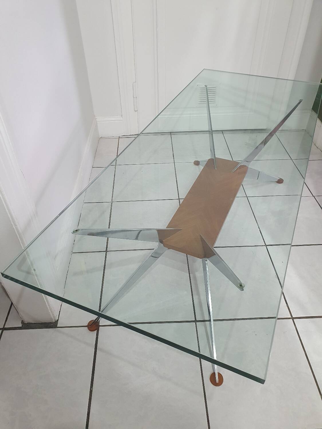 Coffee table with compass legs from the 60s