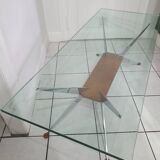 Coffee table with compass legs from the 60s
