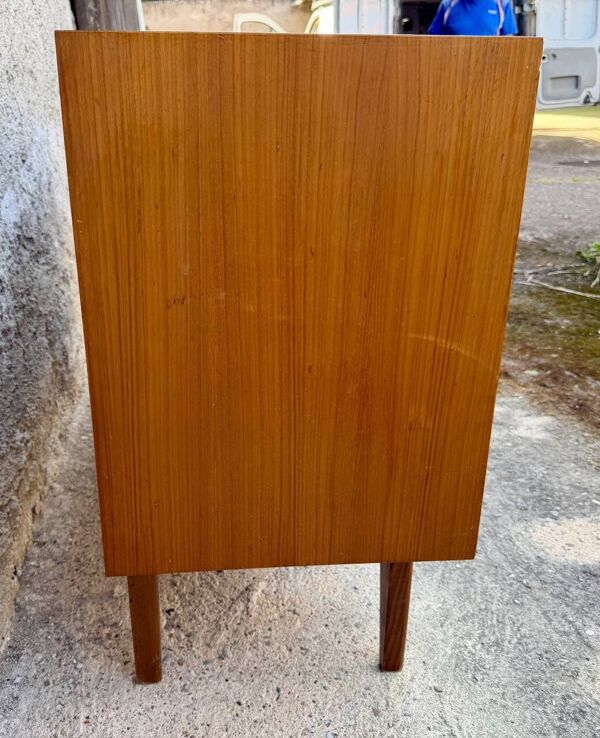Enfilade scandinave transformable en coiffeuse – Teck – Années 50