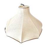 Hanging lamp in beige and brown fabric