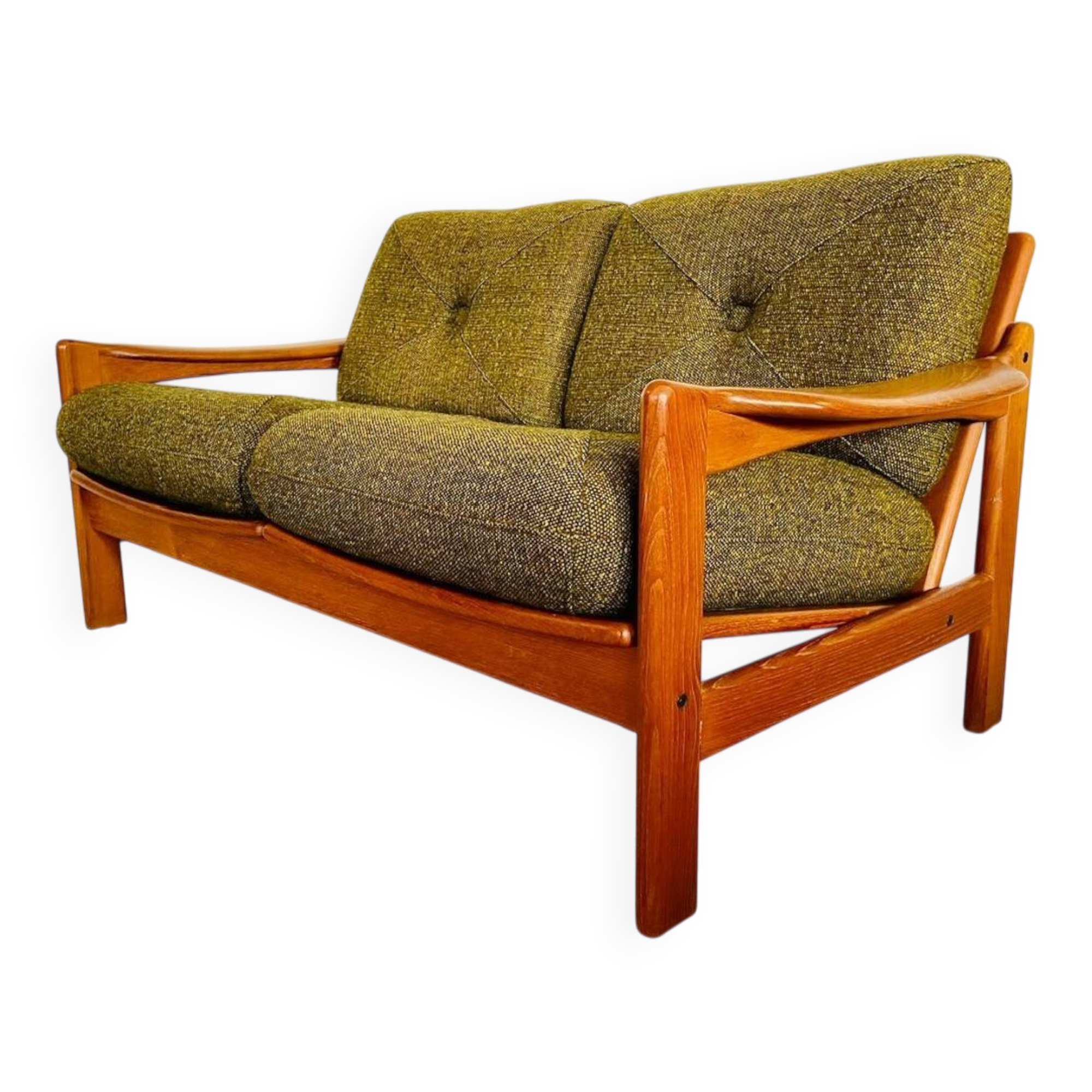 Canapé 2 personnes vintage rétro danois du milieu du siècle par Arne Wahl Iversen 1970