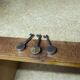 French wardrobe with tapered legs, 3 doors, 120cm hanging rail, new.