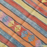 4x7 Handmade Wool Turkish Vintage Kilim Rug, 136x201Cm SK 32979