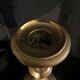 Bronze torch candle holder early 20th century