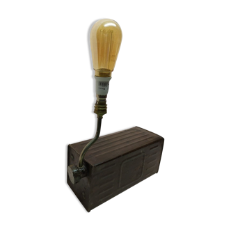Original creation lamp with industrial can brocanteespritdantan