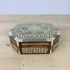 Vintage mother-of-pearl marquetry jewelry box