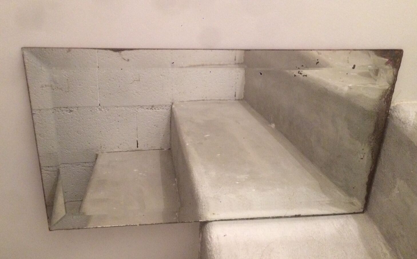 Old bevelled mirror 51x27,5cm