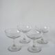 set of 4 large crystal champagne glasses 1920 11 x 10 cm