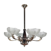 Period chandelier art deco qulétrides women with recorder autos