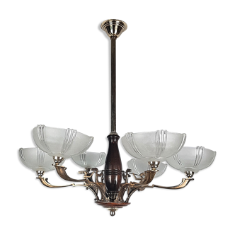 Period chandelier art deco qulétrides women with recorder autos