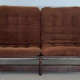 Scandinavian two-seater oak sofa, 1960s