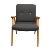 Fauteuil gris foncé années 1950