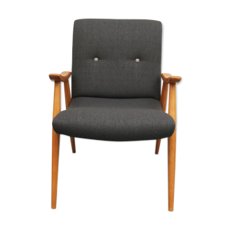 1950s armchair dark-grey, completely restored