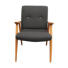 1950s armchair dark-grey, completely restored