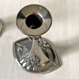 Pair of Art Nouveau candlesticks in silver metal WMF N°325