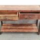 Console 2 drawers in old wood