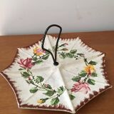 Display (8 parts of pies or cakes) in porcelain and metal handle (umbrella shape)