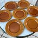 Set of 7 digoin Sarreguemines dessert plates in 50s slurry